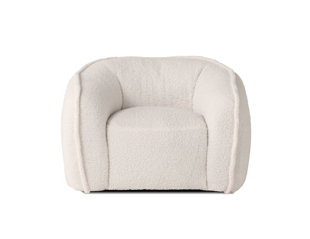 DUFFY SWIVEL OCCASIONAL CHAIR CREAM TEDDY Lounge Chairs Mobital