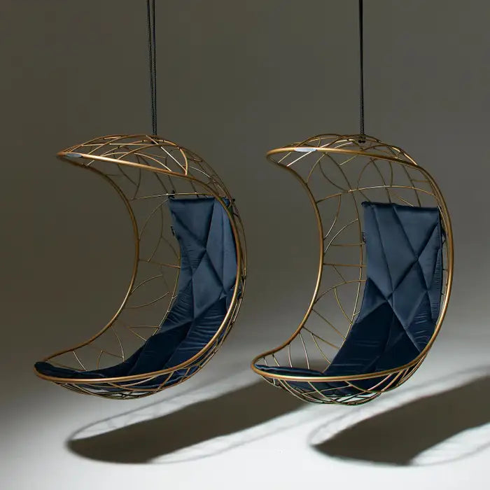 Lucky Bean Hanging Swing Chair in Gold Hanging Chairs Studio Stirling
