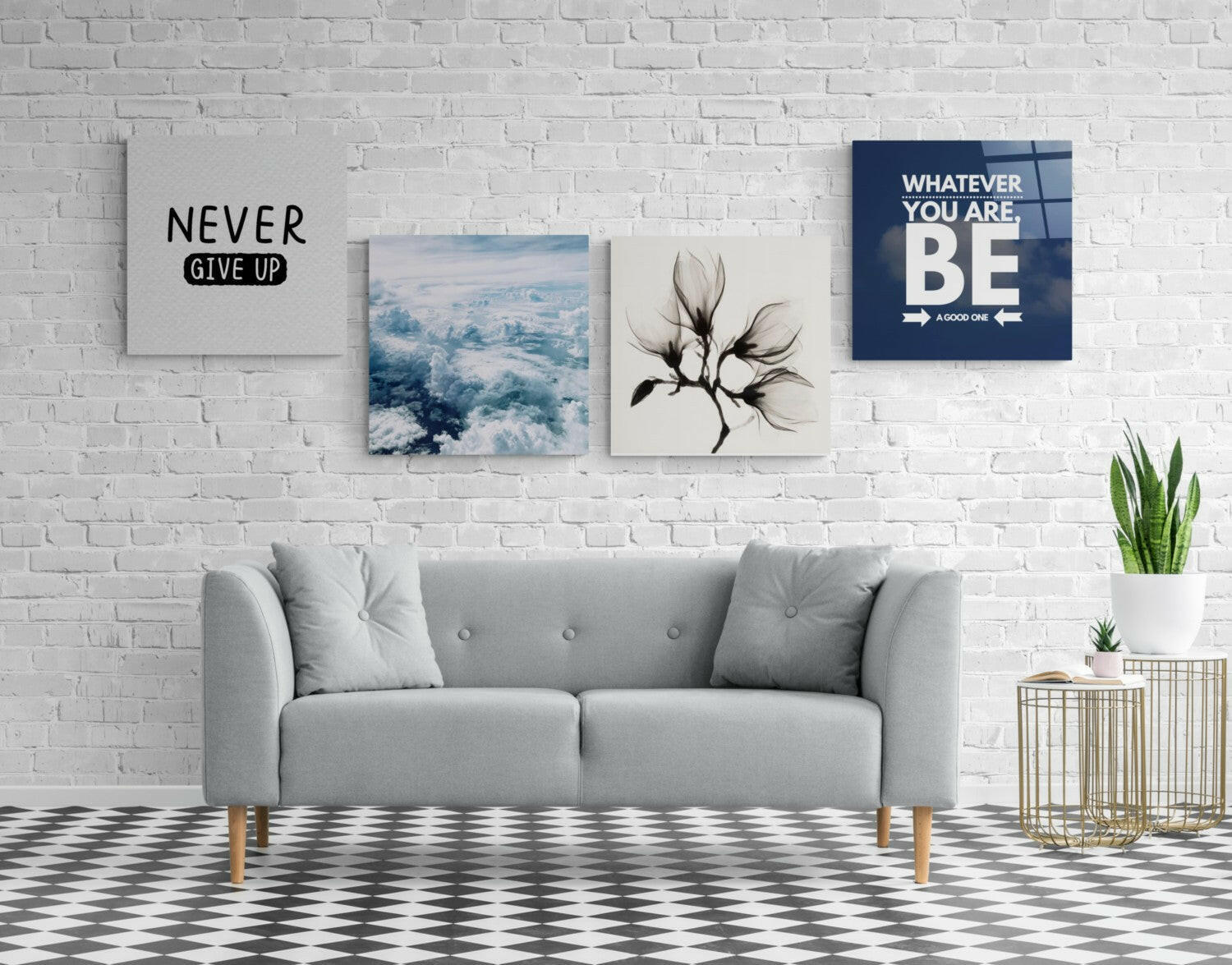 Motivation Quadro Glass Wall Art QUAD-1010 – Modern Studio