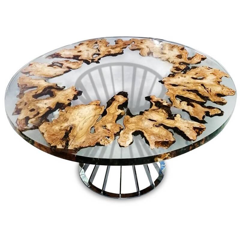 Amiata Olive Wood Round Dining Table Dining Tables Arditi Collection