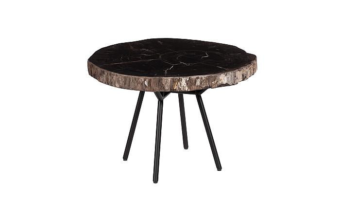 Petrified Coffee Table, Round, Black Metal Base | Phillips