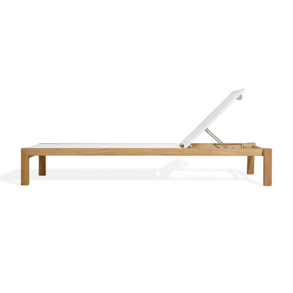 Hayman Teak Stacking Mesh Sun Lounge by Harbour
