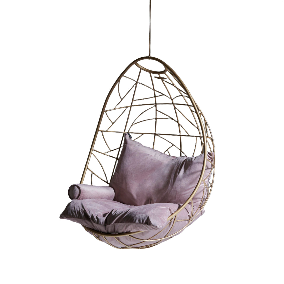 Nest Egg Hanging Swing Chair in Gold Hanging Chairs Studio Stirling