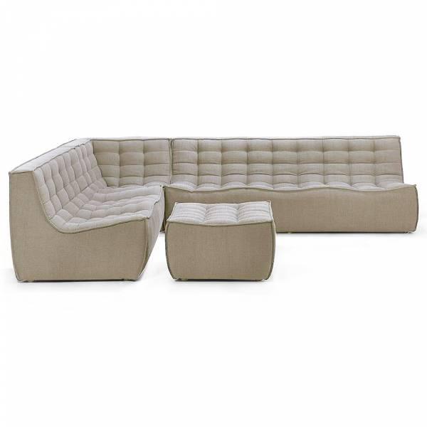 N701 Modular 4-Piece Beige Fabric Sectional Set Sectionals Ethnicraft
