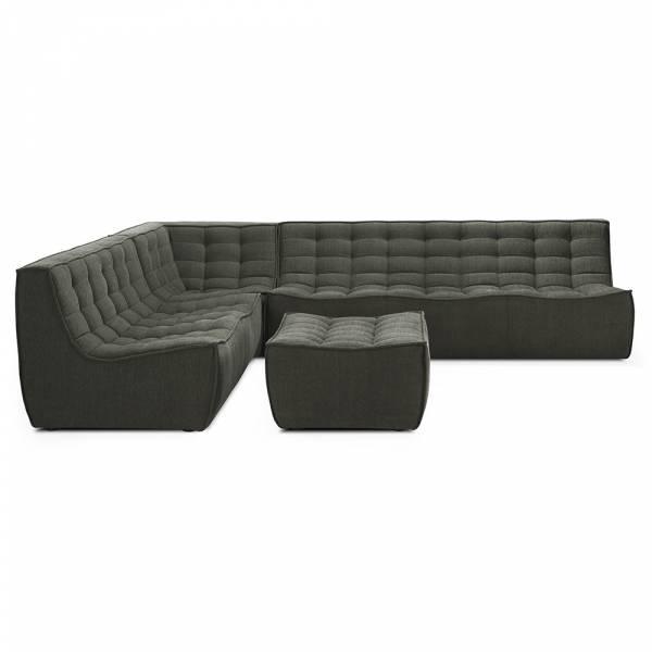 N701 Modular 4-Piece Moss Fabric Sectional Set Sectionals Ethnicraft