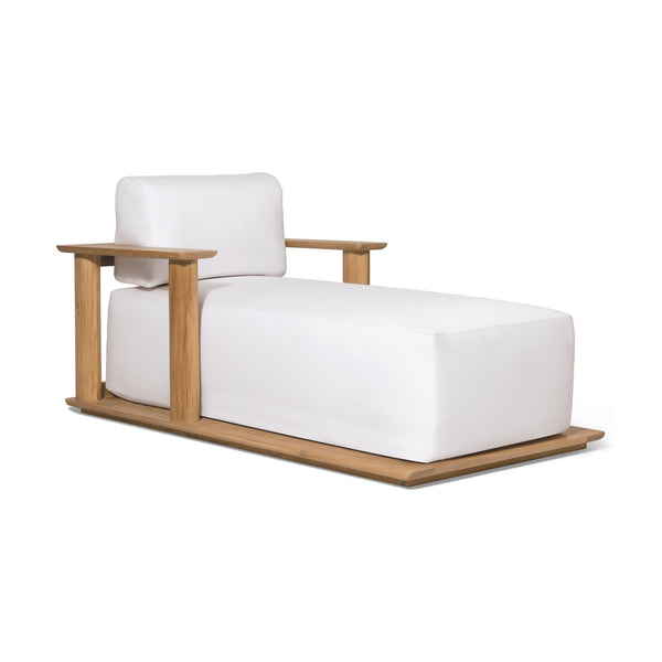 Newport Teak Fixed Chaise by Harbour Outdoor — full product view