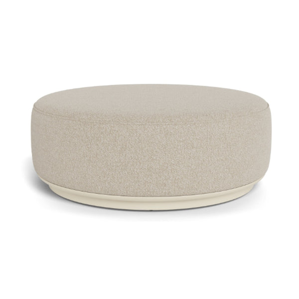 Santorini Round Coffee Table Ottoman by Harbour Outdoor — full product view