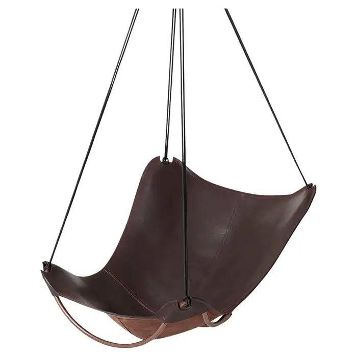 SLING BUTTERFLY Chair Brown Leather Hanging Chairs Studio Stirling