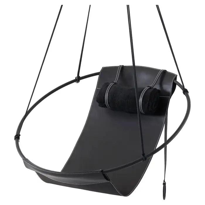SLING Chair in black Leather Hanging Chairs Studio Stirling