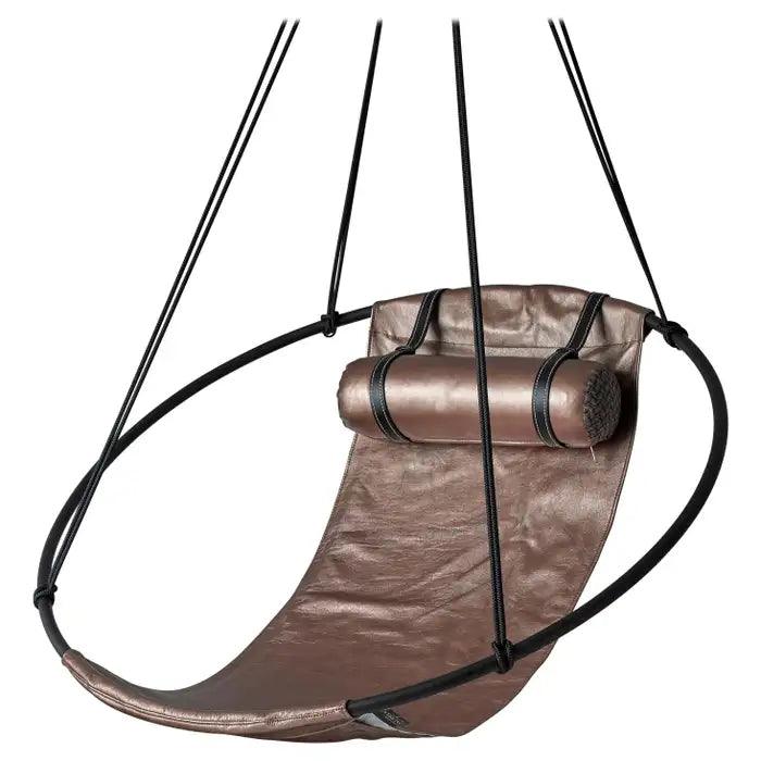 SLING Chair in Bronze Leather Hanging Chairs Studio Stirling