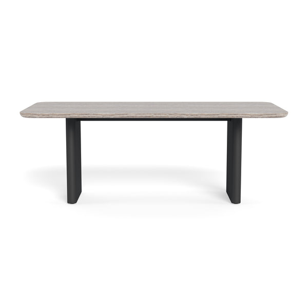 Victoria Aluminum Stone Dining Table 81" by Harbour