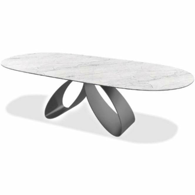 RIBBON DINING TABLE WHITE Dining Table Mobital