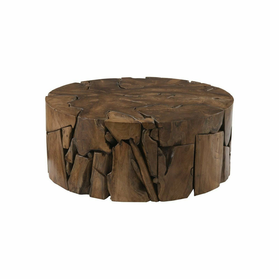 Teak Chunk Round Coffee Table Coffee Tables Phillips Collection