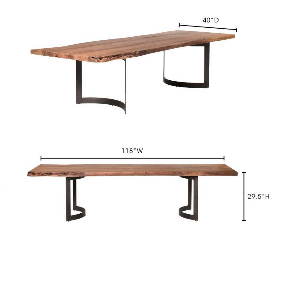 BENT SOLID SLAB DINING TABLE Dining Tables Moes Home