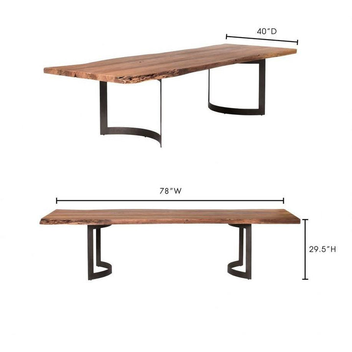 BENT SOLID SLAB DINING TABLE Dining Tables Moes Home