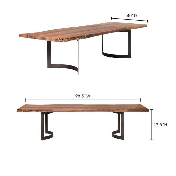 BENT SOLID SLAB DINING TABLE Dining Tables Moes Home