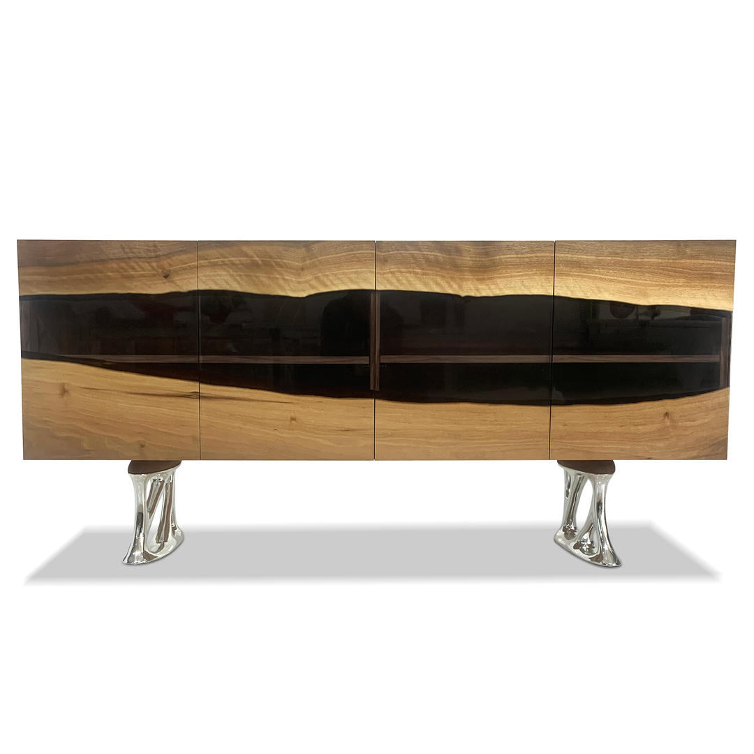 Deluxe Walnut Credenza - Sideboard - www.arditicollection.com - Walnut Wood Credenza, dining tables, dining chairs, buffets sideboards, kitchen islands counter tops, coffee tables, end side tables, center tables, consoles, accent chairs, sofas, tv stands, cabinets, bookcases, poufs benches, chandeliers, hanging lights, floor lamps, table desk lamps, wall lamps, decorative objects, wall decors, mirrors, walnut wood, olive wood, ash wood, silverberry wood, hackberry wood, chestnut wood, oak wood