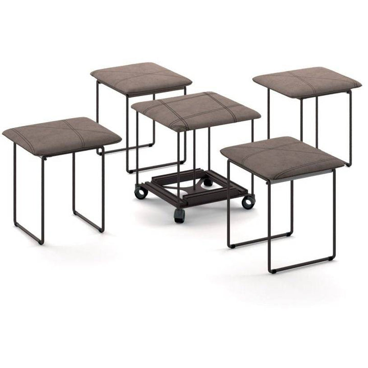 Cubix 5 x Seating Ottoman Dining Chairs Ozzio Italia