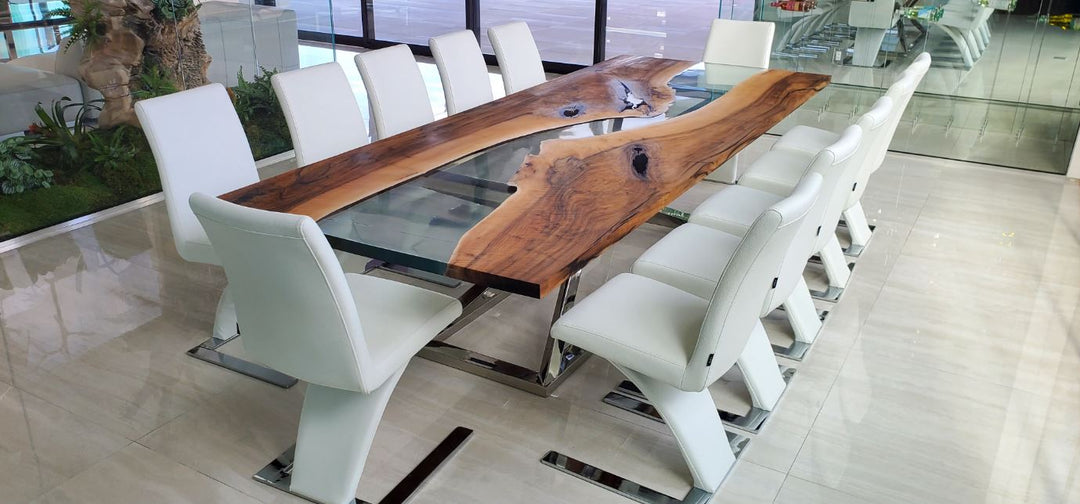 The Trend of Resin Natural Slab Dining Tables