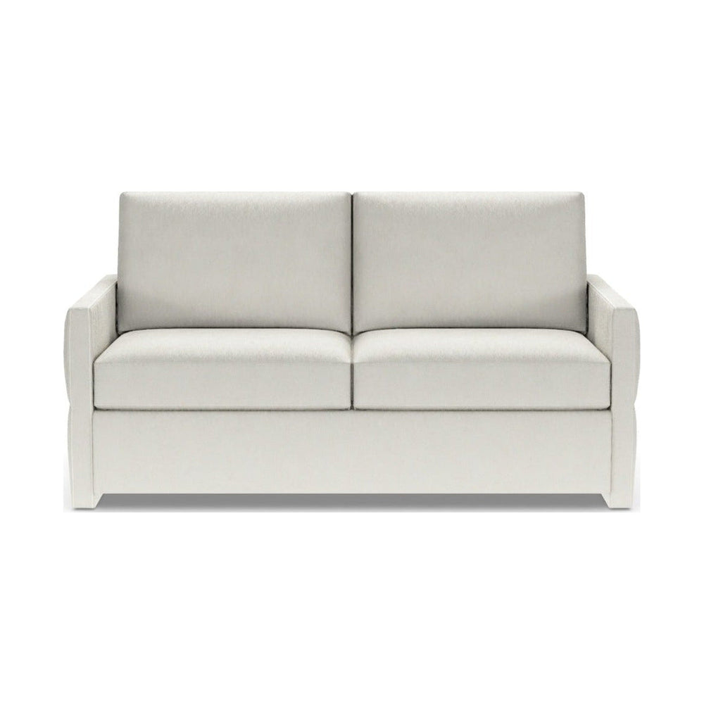 American Leather Bentley Comfort Sleeper sofa with petite track arms and quilted detailing