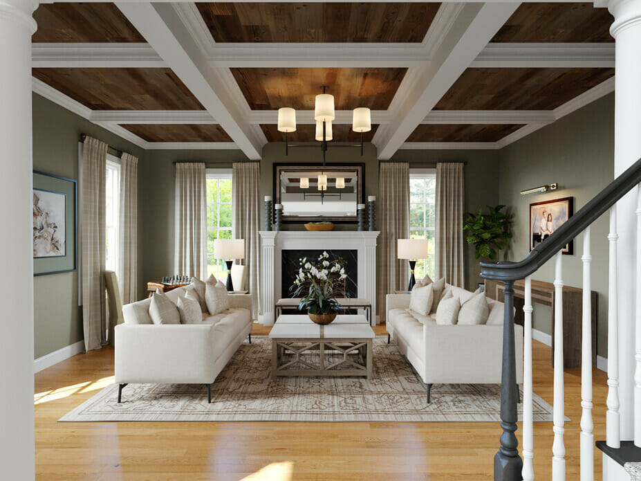 Modern furniture in a traditional house