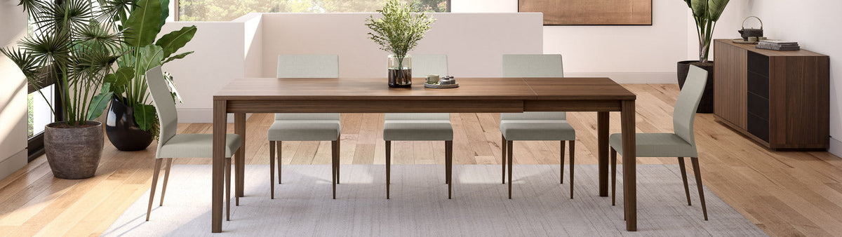 Mobican Bali dining room with dining chairs and a coordinating buffet