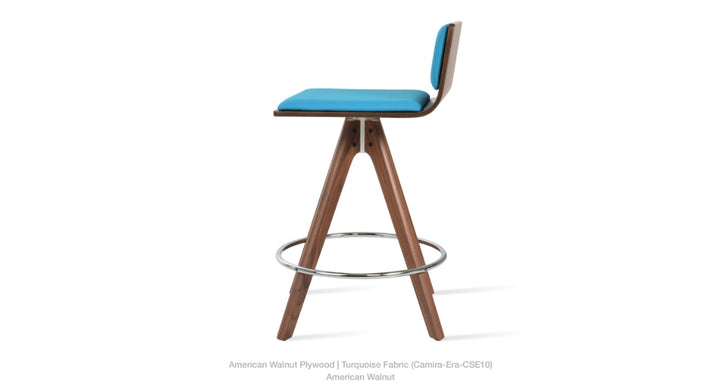 Corona Pyramid Wood Swivel Plywood Seat Stool by Soho Concept