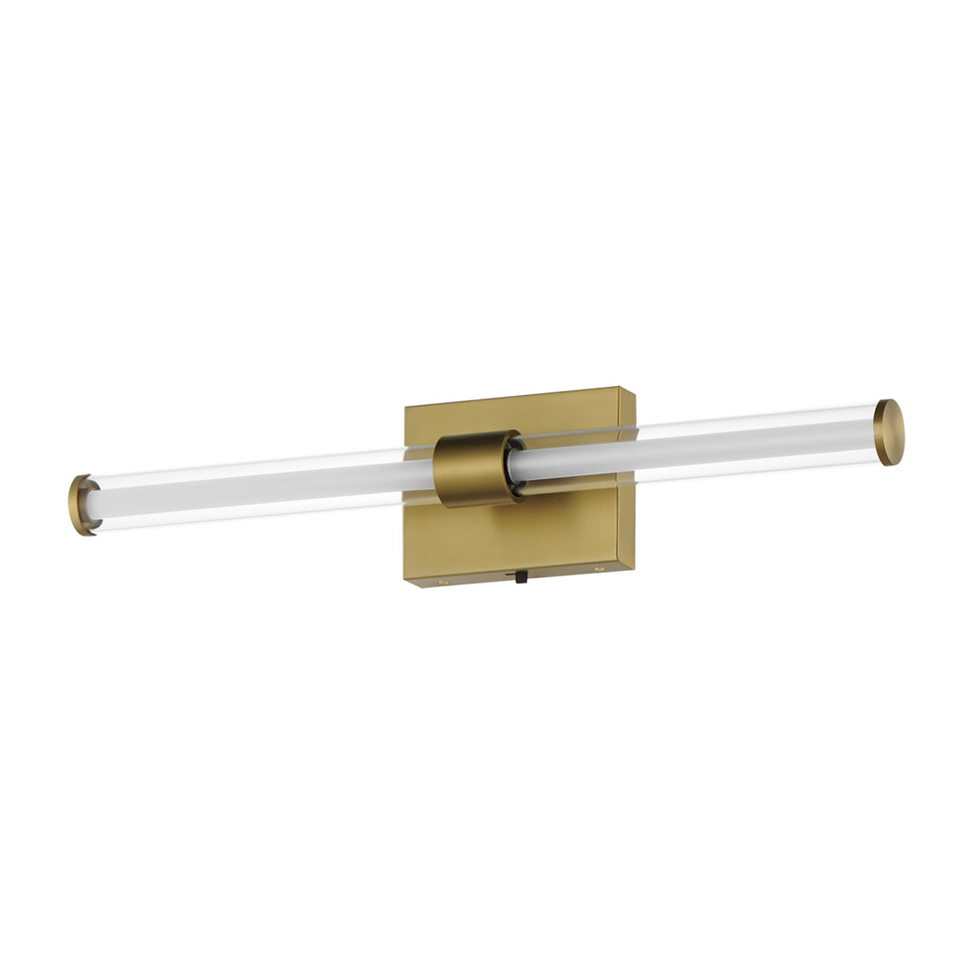 Fuse 24" LED Bath Vanity CCT Select by Studio M Lighting in Natural Aged Brass