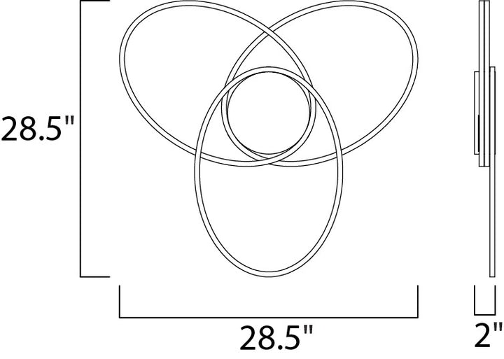 Hollis 3-Light Sconce by Studio M Lighting – line drawing