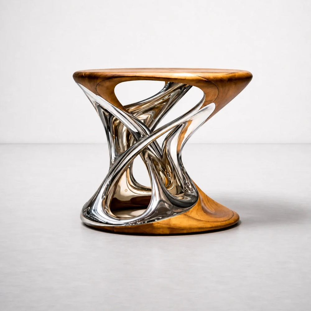 Chrome Mirage Side Table by Interior Moderna - view 2