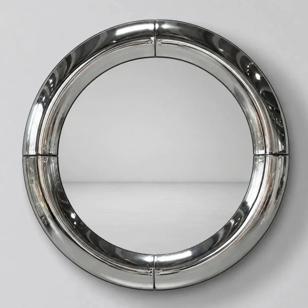 Atlas Mirror in Polished Steel by Interior Moderna