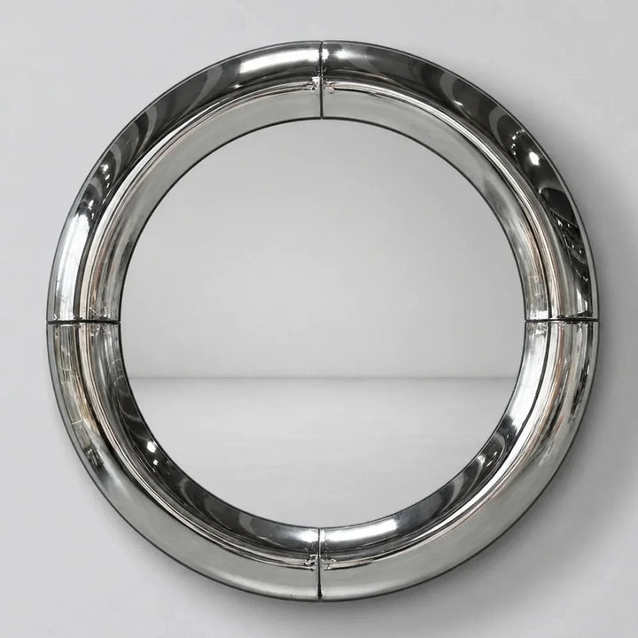 Atlas Mirror in Polished Steel by Interior Moderna