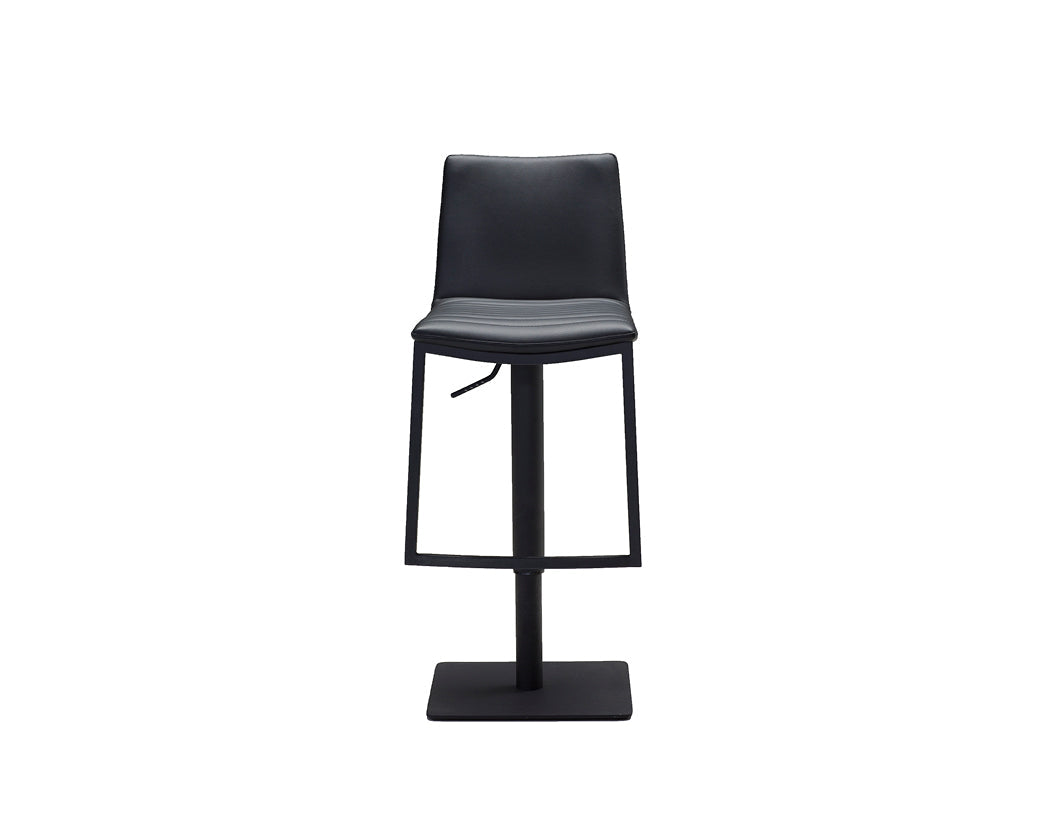 RAVEN Hydraulic Stool in Black by Mobital — view 2