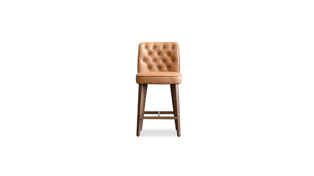 ROULETTE Counter Stool in Saddle Brown by Mobital — view 2