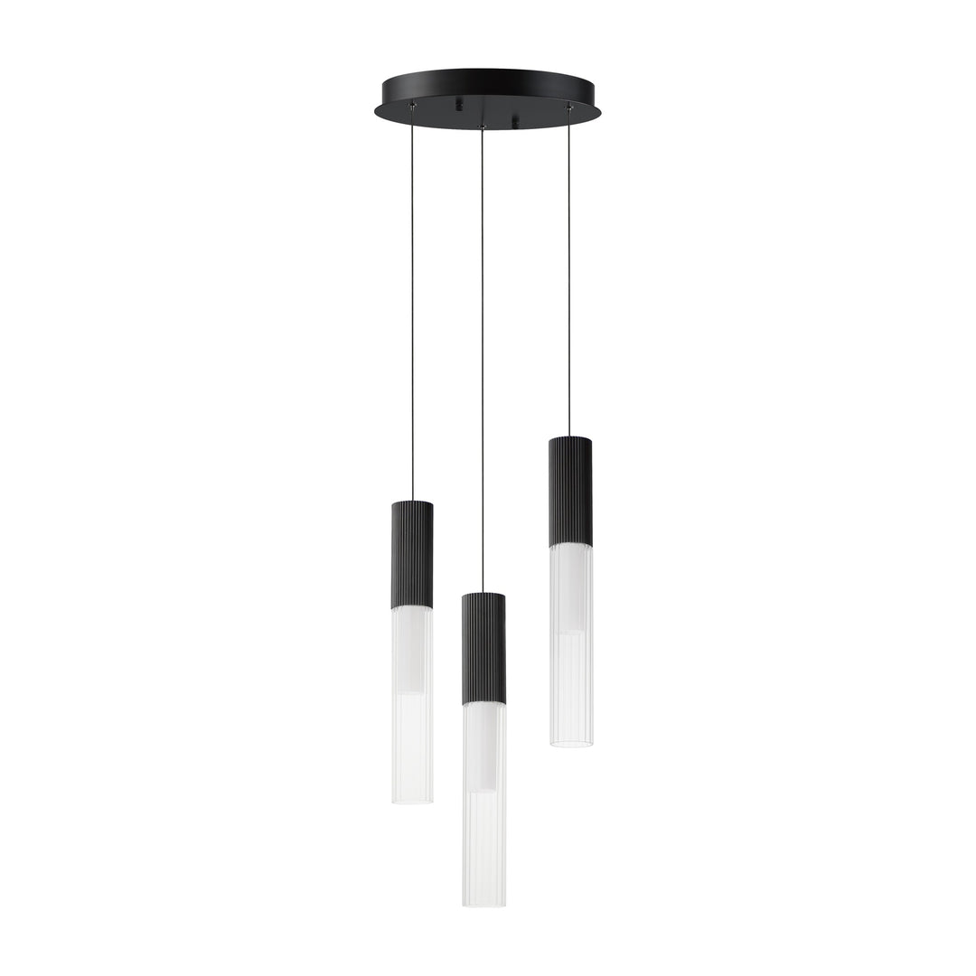 Reeds 3-Light LED Pendant by Studio M Lighting in Black