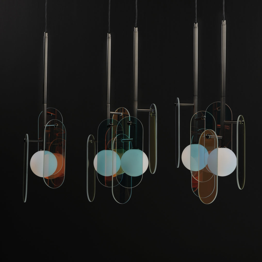 Megalith - Glass Megalith 5-Light Pendant by Studio M Lighting – lifestyle
