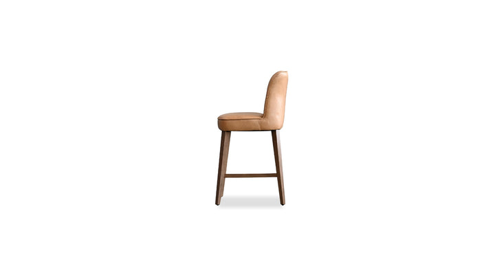 ROULETTE Counter Stool in Saddle Brown by Mobital — view 3