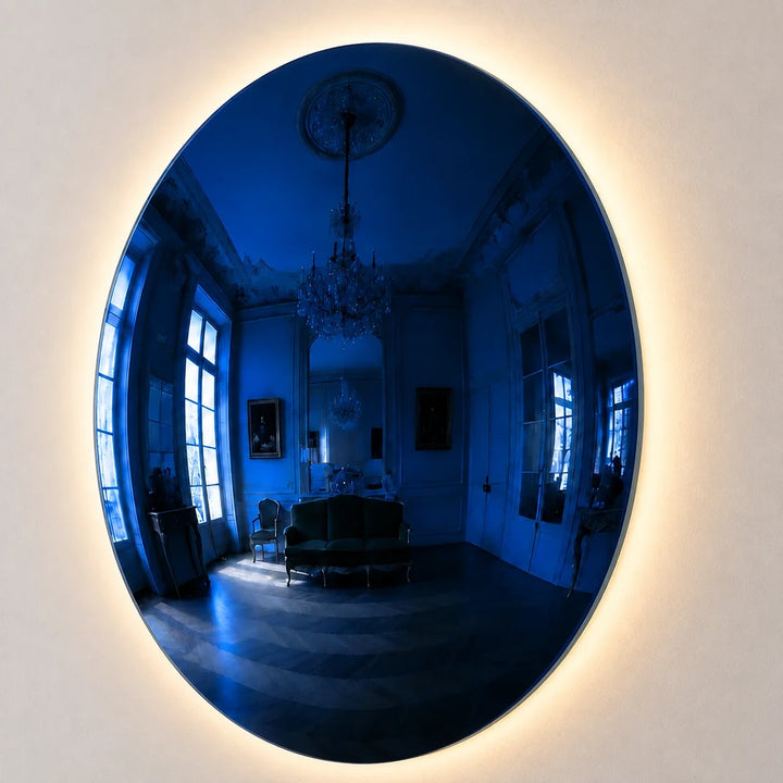 Convex Glow Mirror | Deep Blue Halo by Interior Moderna - view 9