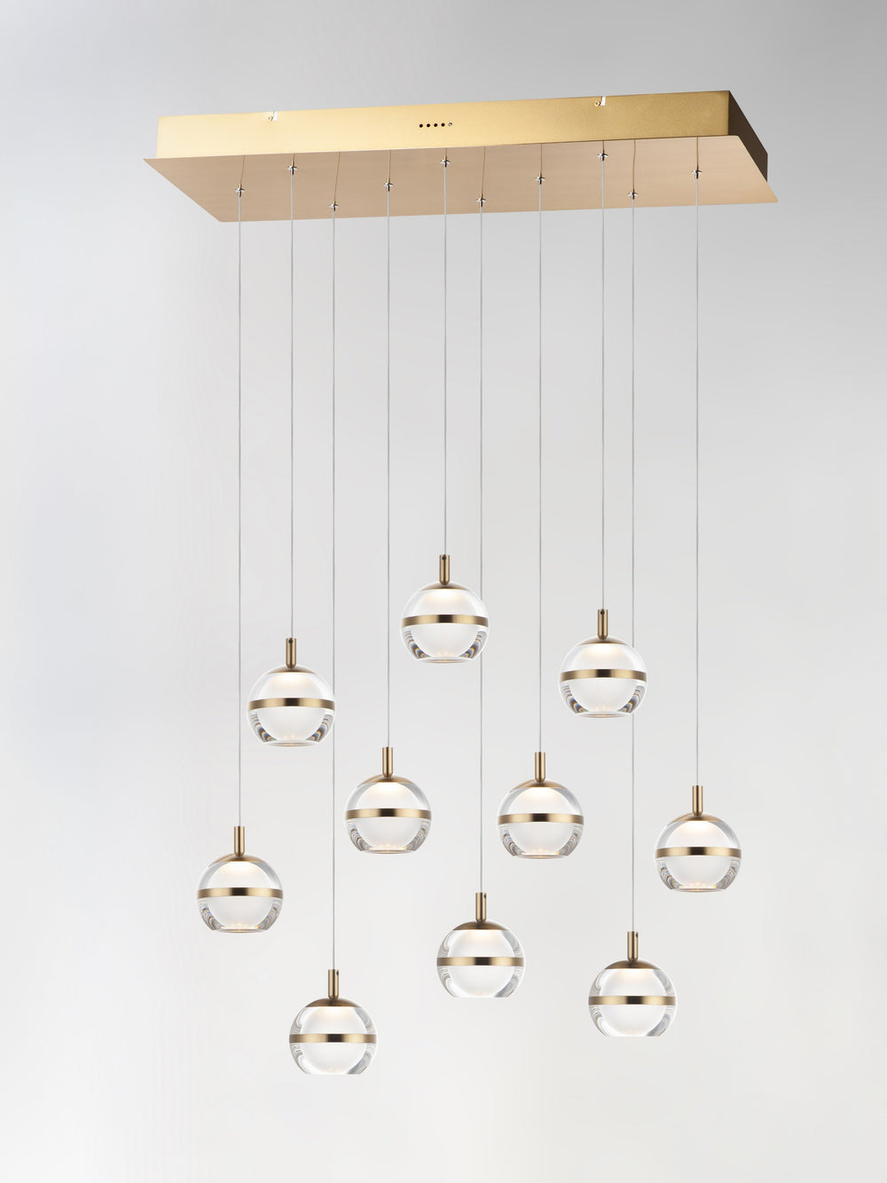 Swank LED 10-Light Rectangular Pendant by Studio M Lighting – lifestyle
