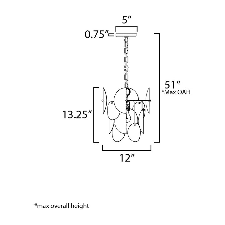 Isla 1-Light by Studio M Lighting – line drawing