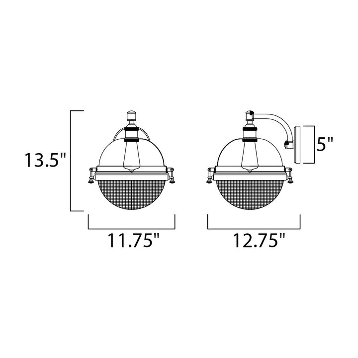 Portside Outdoor Wall Sconce by Studio M Lighting – line drawing