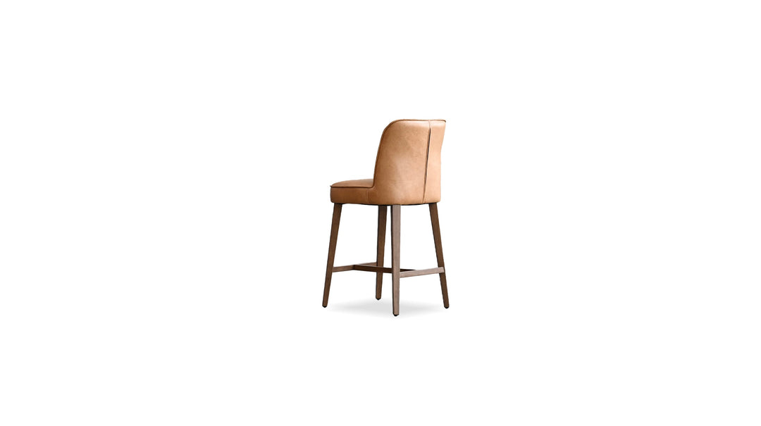 ROULETTE Counter Stool in Saddle Brown by Mobital — view 4
