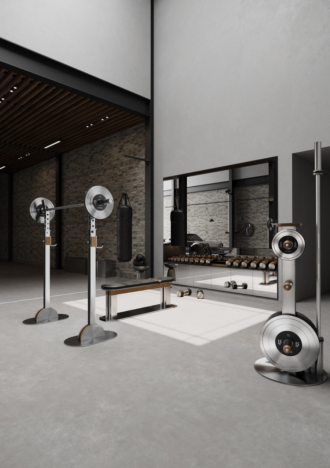 KLOM™ Weight Plate Set with Tower by FYSIK — lifestyle