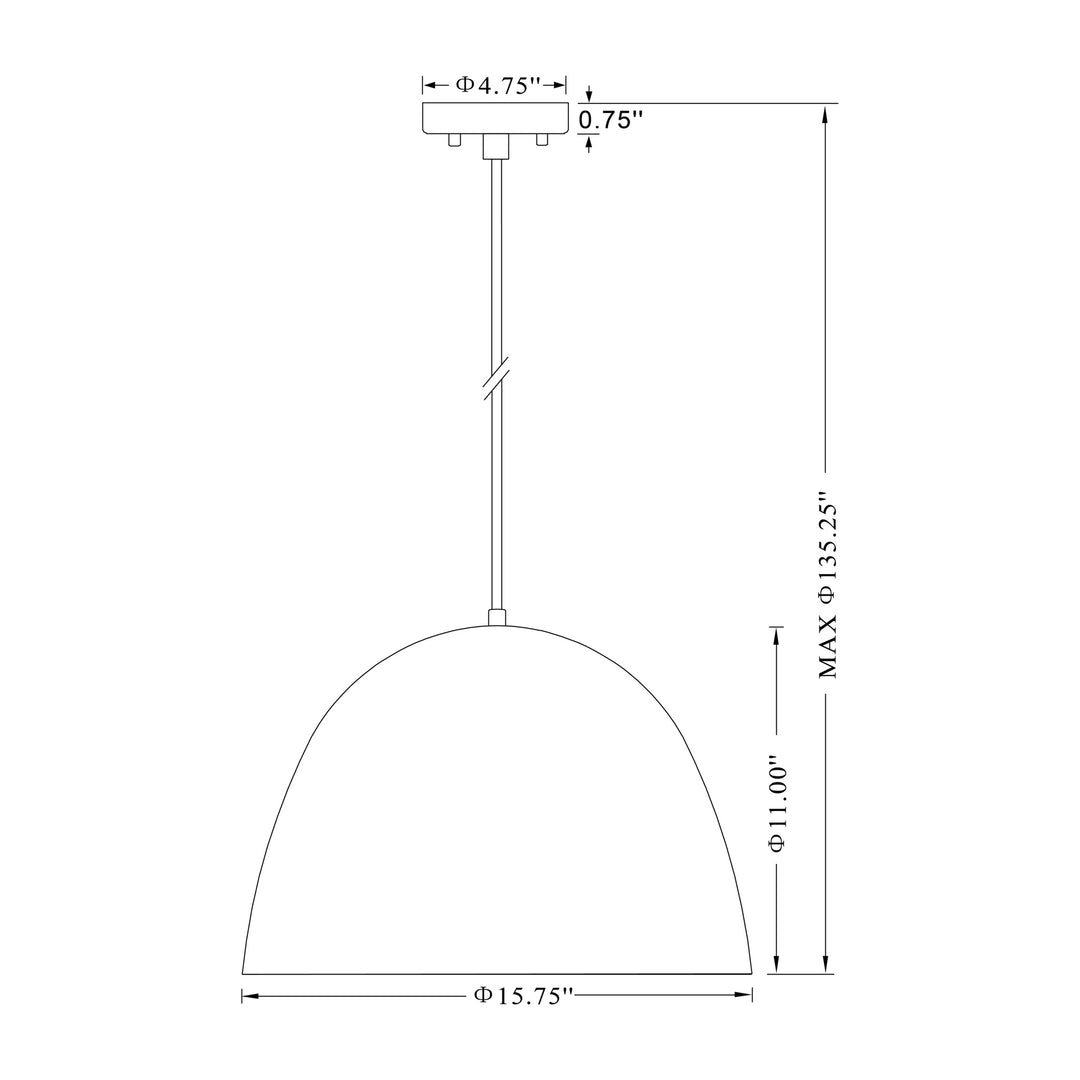Fungo LED Pendant 254914 by Studio M Lighting – line drawing