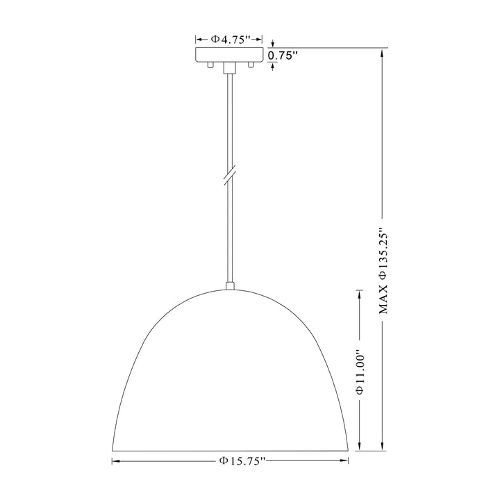 Fungo LED Pendant 254914 by Studio M Lighting – line drawing