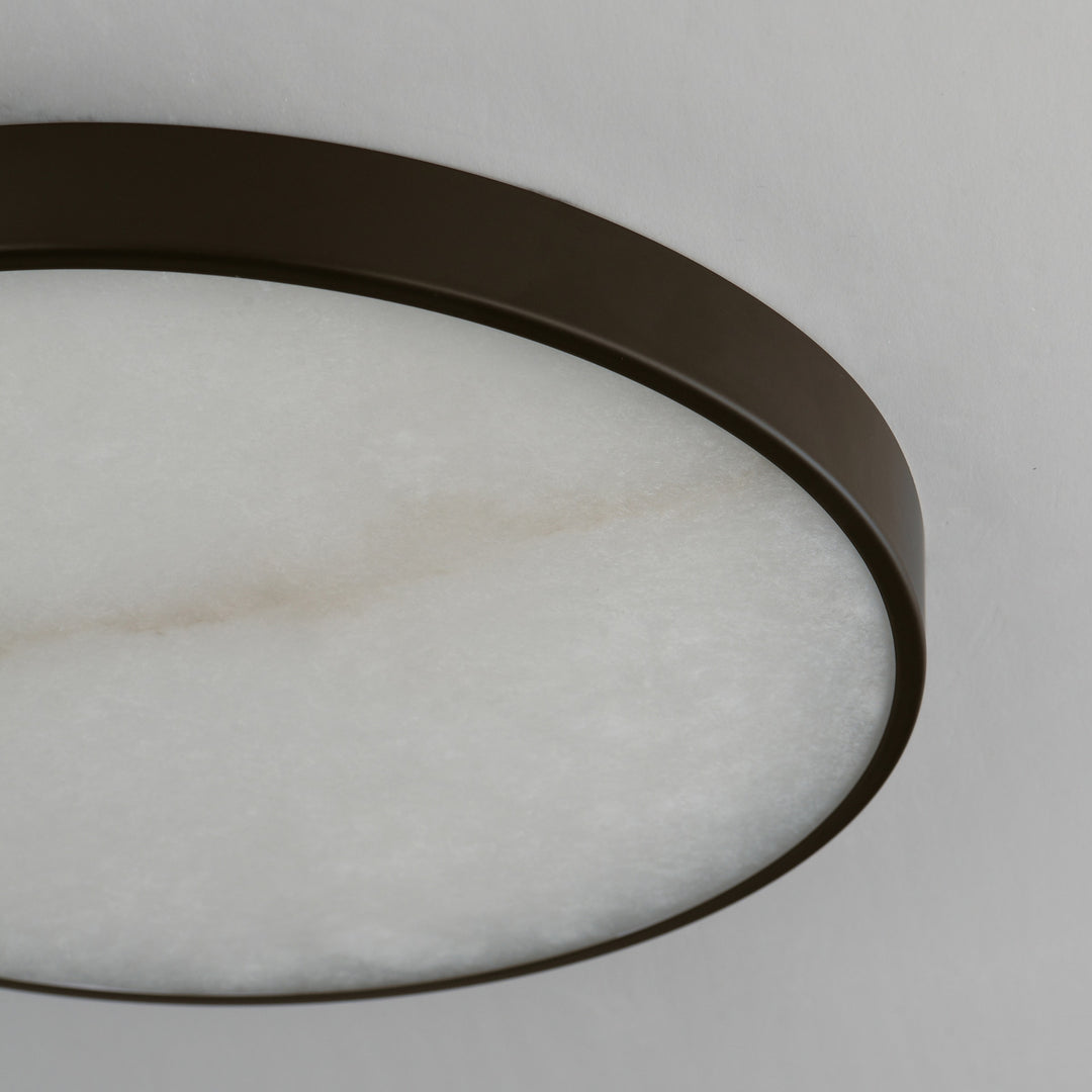 Slab 12 LED Alabaster Flush Mount by Studio M Lighting – lifestyle