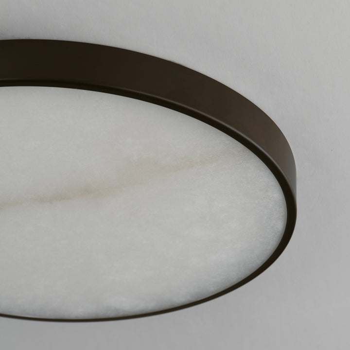 Slab 12 LED Alabaster Flush Mount by Studio M Lighting – lifestyle