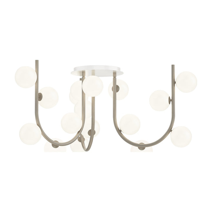 Contour MTO Contour 18-Light MTO Fixed Pendant by Studio M Lighting in Taupe