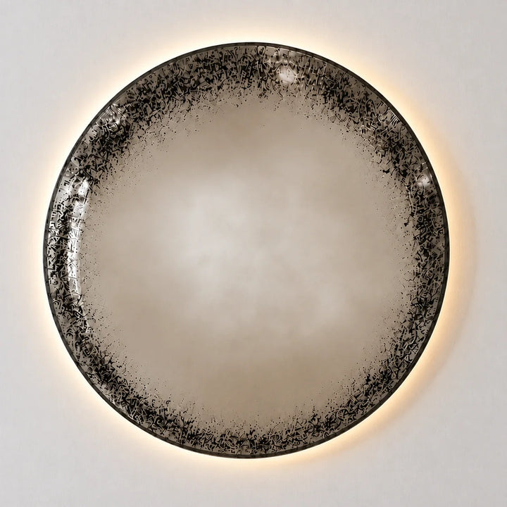 Convex Glow Mirror | Antiqued Mercury Halo by Interior Moderna - view 5