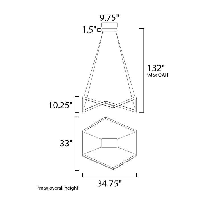 Stealth LED Pendant 350576 by Studio M Lighting – line drawing